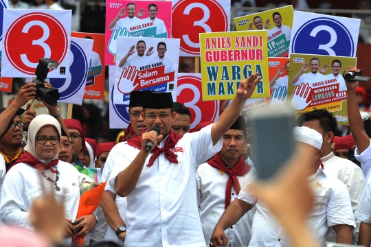 Semarak kampanye akbar Anies-Sandi bersama PKS