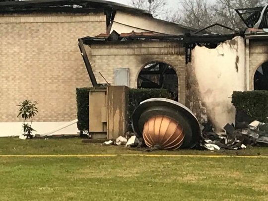 Begini kondisi Masjid Islamic Center di Texas saat terbakar