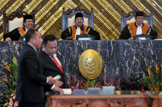 Suasana saat Hatta Ali kembali terpilih sebagai Ketua MA
