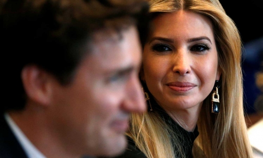 Tatapan Ivanka Trump terpaku pandangi PM ganteng Kanada