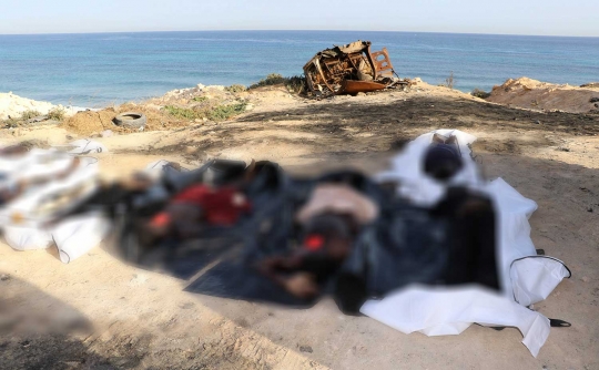 Tragis, mayat-mayat imigran bergelimpangan di pantai Libya