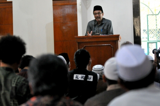 Gaya Djarot jadi khatib Salat Jumat di Masjid Al-Waqfiyah