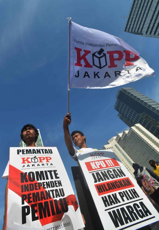 Aksi kampanye tuntut KPU pantau Pilkada DKI