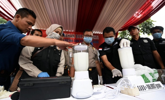 Pemusnahan narkoba dan sabu di Tangerang Selatan