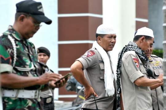 Persiapan pemakaman KH Hasyim Muzadi