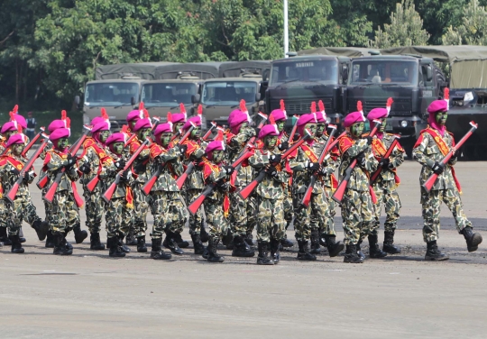 Atraksi murid SD meriahkan sertijab Komandan Korps Marinir