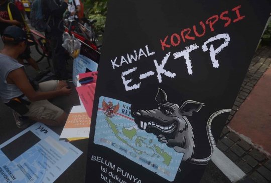 Aksi warga Jakarta kawal kasus korupsi e-KTP