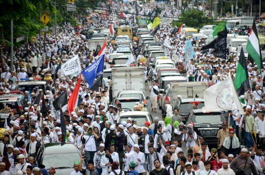 Penampakan lautan massa aksi 313 banjiri Ibu Kota