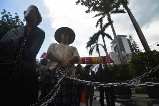 Tolak pabrik semen Kendeng, aktivis geruduk Kementerian BUMN