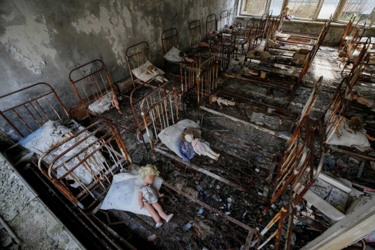 Mengerikannya TK di kota hantu Pripyat bikin bulu kuduk berdiri