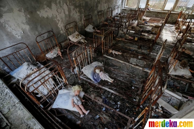 Foto : Mengerikannya TK di kota hantu Pripyat bikin bulu 