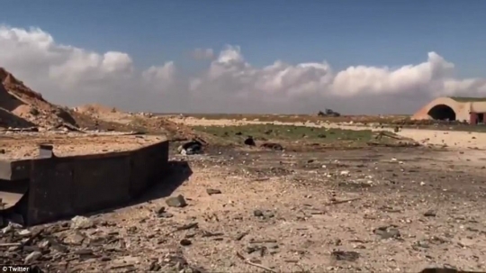 Ini kondisi pangkalan militer Suriah usai digempur rudal jelajah AS
