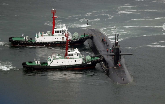 Kapal selam nuklir AS bersenjata ratusan rudal merapat di Korea