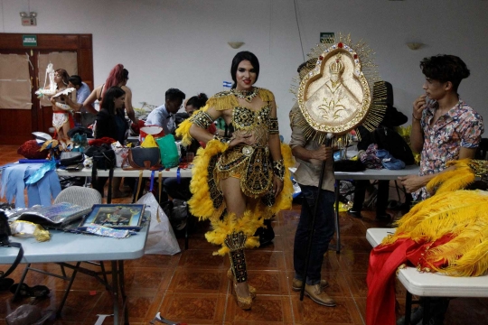 Intip kesiapan kontestan Miss Gay Tegucigalpa 2017 di balik panggung