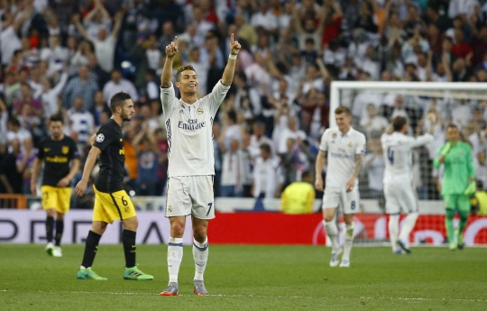 Kesumringahan Ronaldo cetak Hat-trick di semifinal Champions