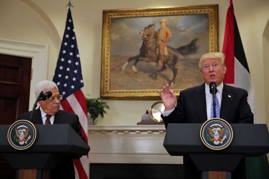 Presiden Palestina bertemu Trump di Gedung Putih