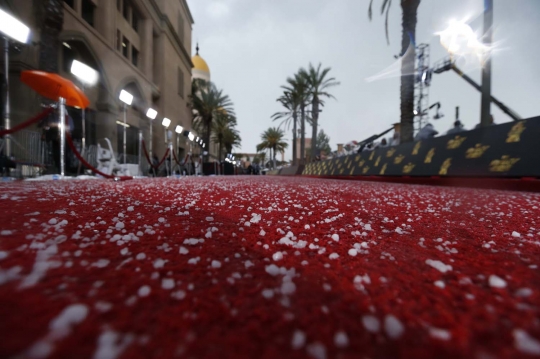 Momen hujan es kacaukan karpet merah MTV Movie Awards 2017