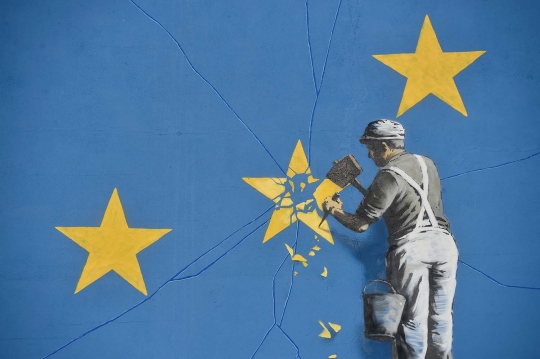 Mural sindir keruntuhan Uni Eropa hebohkan Inggris
