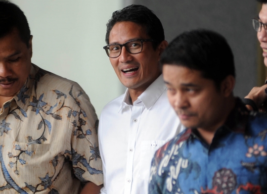 Santainya Sandiaga usai diperiksa KPK terkait dua kasus korupsi