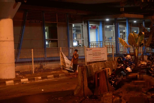 Suasana mencekam usai ledakan di Terminal Kampung Melayu