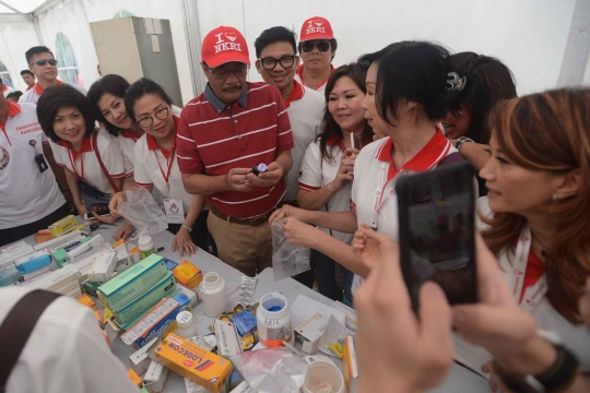 Djarot tengok posko donor darah di Taman Waduk Pluit