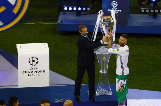 Selebrasi Real Madrid saat menjuarai Liga Champions