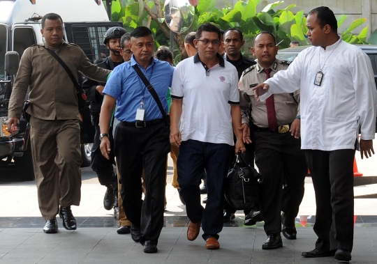 Ekspresi politikus Gerindra yang tertangkap tangan KPK