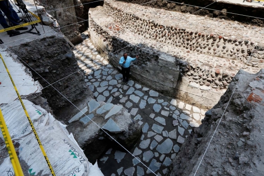 Penemuan kuil Dewa Angin Suku Aztec di tengah kota Meksiko