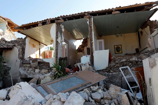 Luluh lantak Yunani diguncang gempa 6,3 SR
