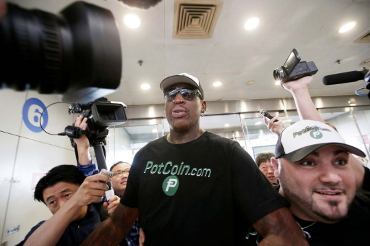 Mantan bintang NBA Dennis Rodman kembali kunjungi Korut