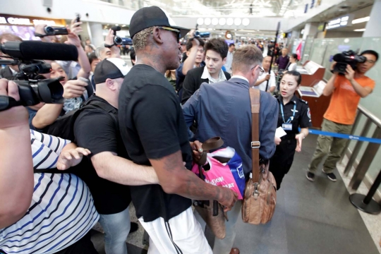 Mantan bintang NBA Dennis Rodman kembali kunjungi Korut