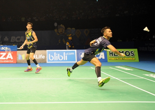 Jatuh bangun ganda putra Indonesia hadapi Denmark di Indonesia Open