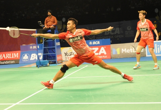 Wajah bahagia Tontowi/Liliyana melaju ke final Indonesia Open