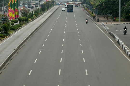 Hari pertama cuti bersama, Jakarta lengang ditinggal mudik