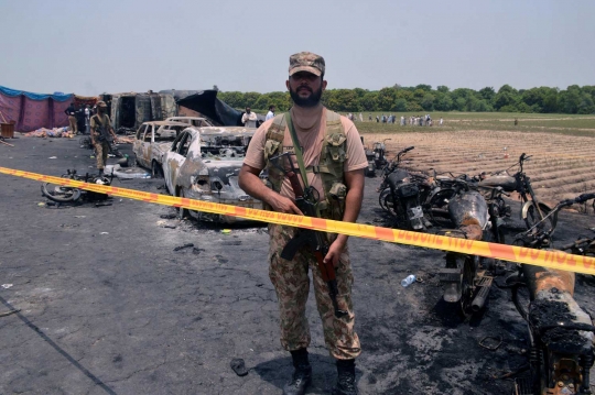 Kondisi truk tangki maut yang tewaskan ratusan orang di Pakistan