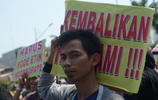 Aksi sopir Grab demo tuntut pencairan insentif Lebaran