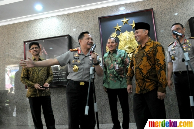 Foto : Pimpinan KPK bersilaturahmi ke Mabes Polri merdeka.com