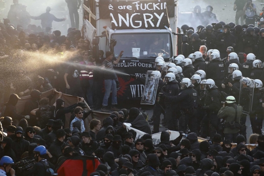 Aksi unjuk rasa besar-besaran 'sambut' KTT G20 di Jerman