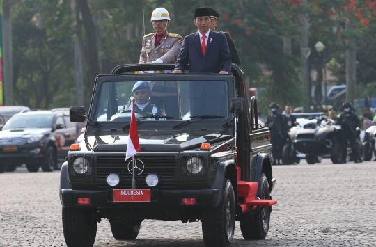 Presiden Jokowi pimpin upacara HUT ke-71 Bhayangkara