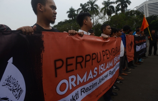 Aksi menolak Perppu pembubaran ormas antiPancasila