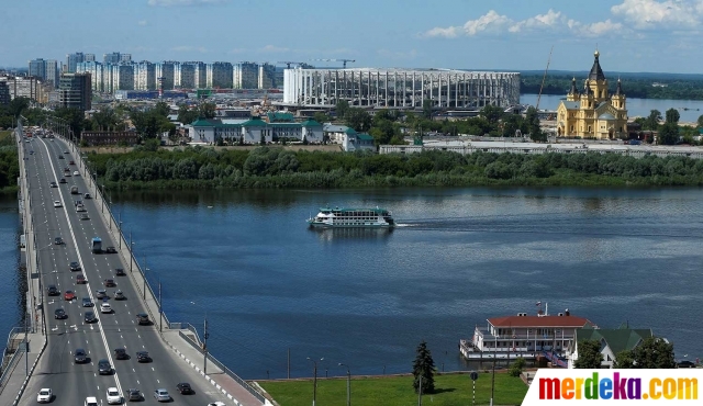 Foto : Intip persiapan Rusia bangun stadion mewah jelang 