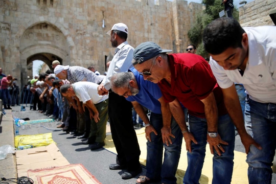 Warga Palestina kecam Israel pasang detektor di Masjid Al-Aqsa