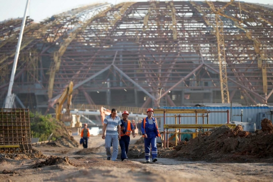 Mengintip pembangunan Samara Arena, stadion megah Piala Dunia 2018