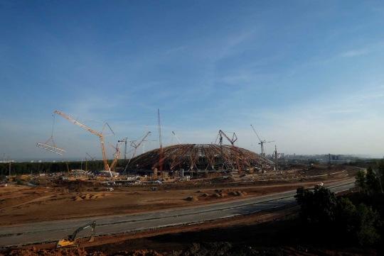 Mengintip pembangunan Samara Arena, stadion megah Piala Dunia 2018