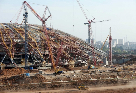 Mengintip pembangunan Samara Arena, stadion megah Piala Dunia 2018