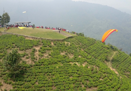 Turis Timur Tengah padati lokasi wisata paralayang di Puncak