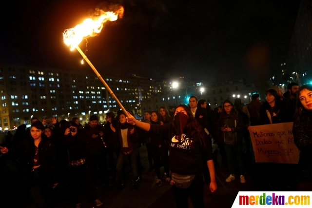 Foto : Dukung aborsi, wanita di Chile turun ke jalan 