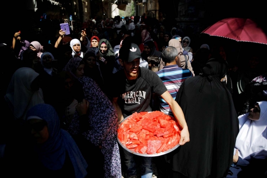 Kegembiraan muslim Palestina usai pengamanan Al-Aqsa dibongkar