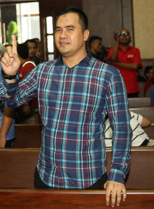 Mimik wajah Saipul Jamil saat divonis 3 tahun penjara