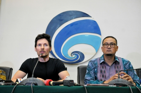 Datangi Kemenkominfo, CEO Telegram jadi rebutan foto selfie